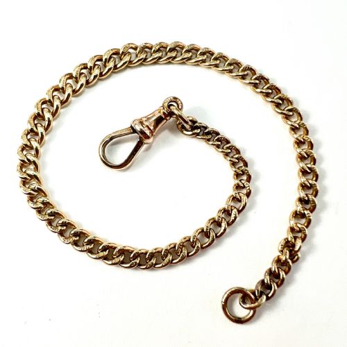 Victorian 9ct Gold Albert Chain Bracelet with Dog Clip