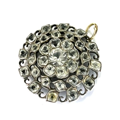 GEORGIAN SILVER BLACK DOT PASTE PENDANT - ADDITIONAL PHOTO 1