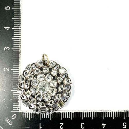 GEORGIAN SILVER BLACK DOT PASTE PENDANT - ADDITIONAL PHOTO 3