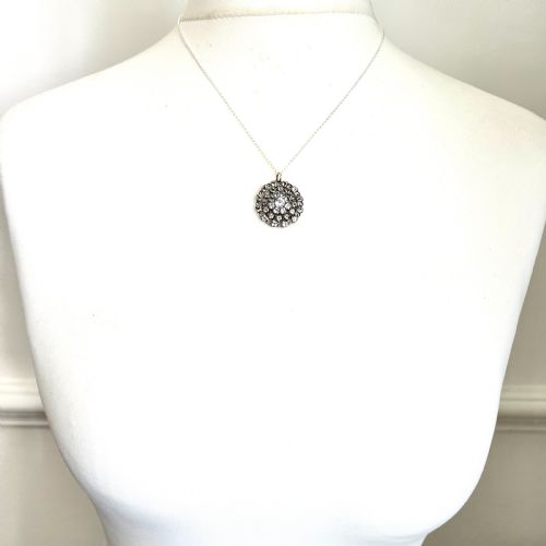 GEORGIAN SILVER BLACK DOT PASTE PENDANT - ADDITIONAL PHOTO 5