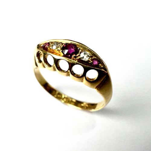 fig 1. Edwardian Ruby and Diamond 18CT Gold Ring
