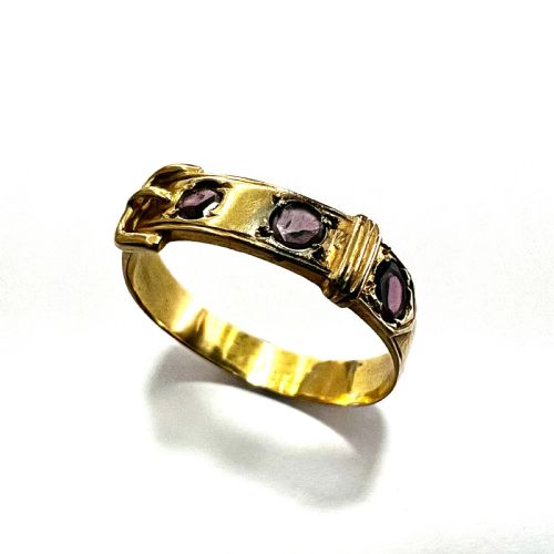 fig 1. Victorian 15CT Gold Belt Buckle Ring