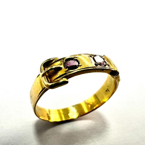 fig 2. Victorian 15CT Gold Belt Buckle Ring