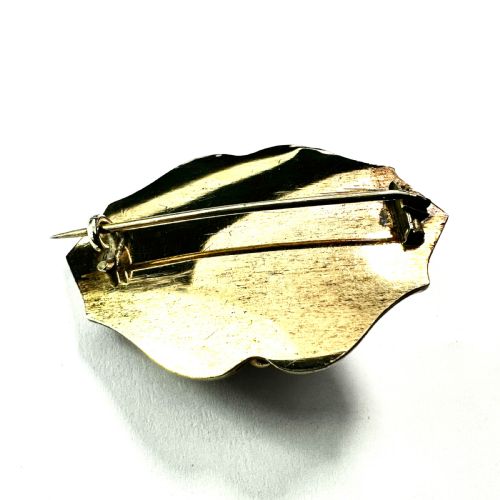 VICTORIAN GOLDEN TOPAZ PASTE BROOCH - ADDITIONAL PHOTO 5