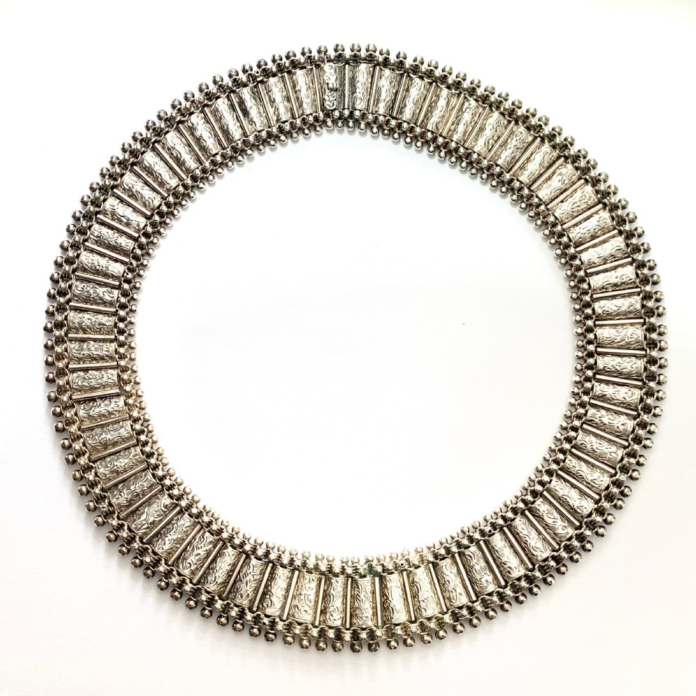 Victorian Sterling Silver Collar Necklace