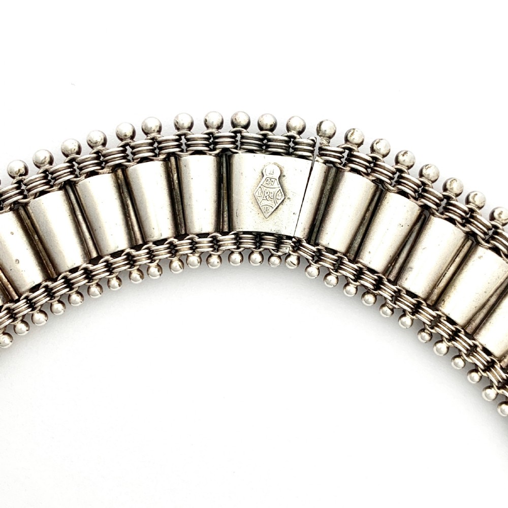 Victorian Sterling Silver Collar Necklace View V