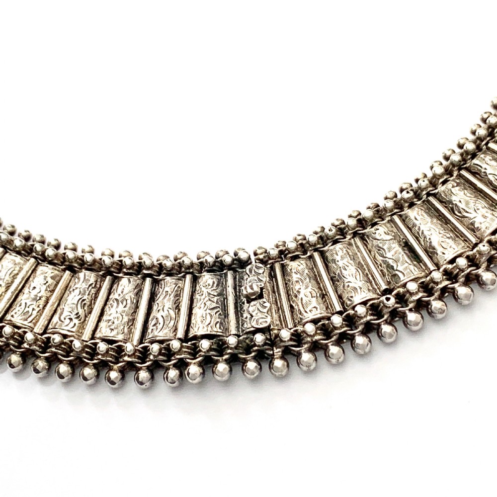 Victorian Sterling Silver Collar Necklace View VIII