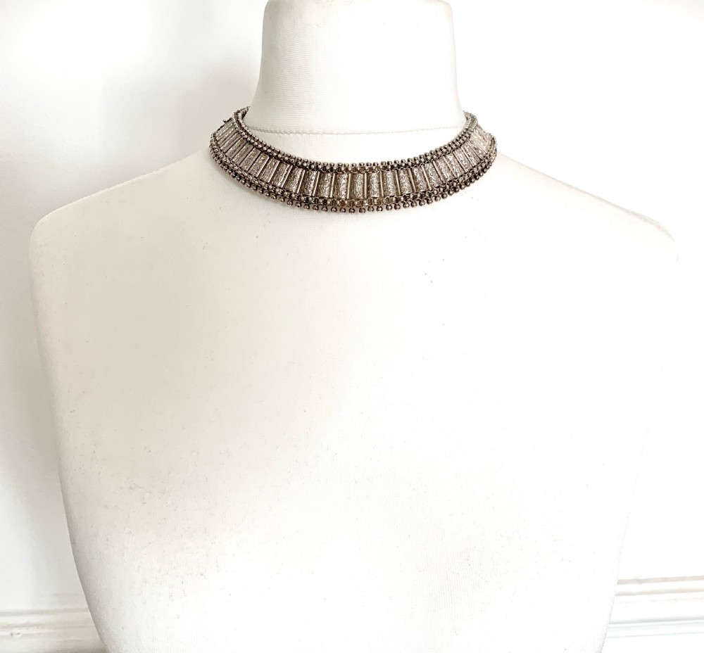 Victorian Sterling Silver Collar Necklace View X