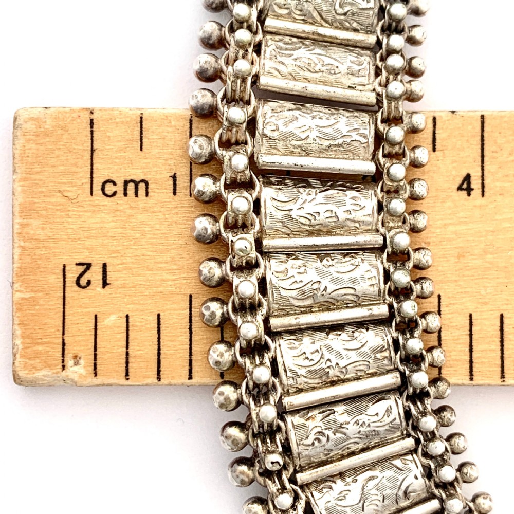 Victorian Sterling Silver Collar Necklace View XI