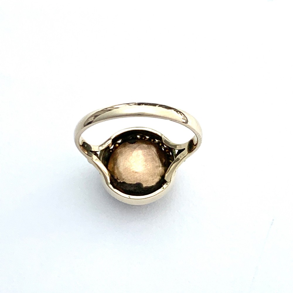 Victorian 9CT Gold Garnet Carbuncle Ring View III