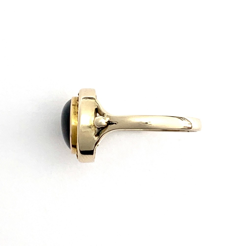 Victorian 9CT Gold Garnet Carbuncle Ring View IV