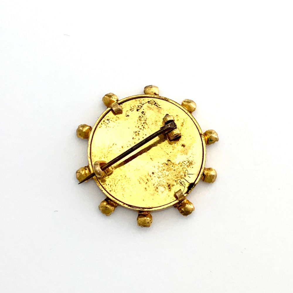 Antique French Handpainted Paste Limoges Brooch View VI