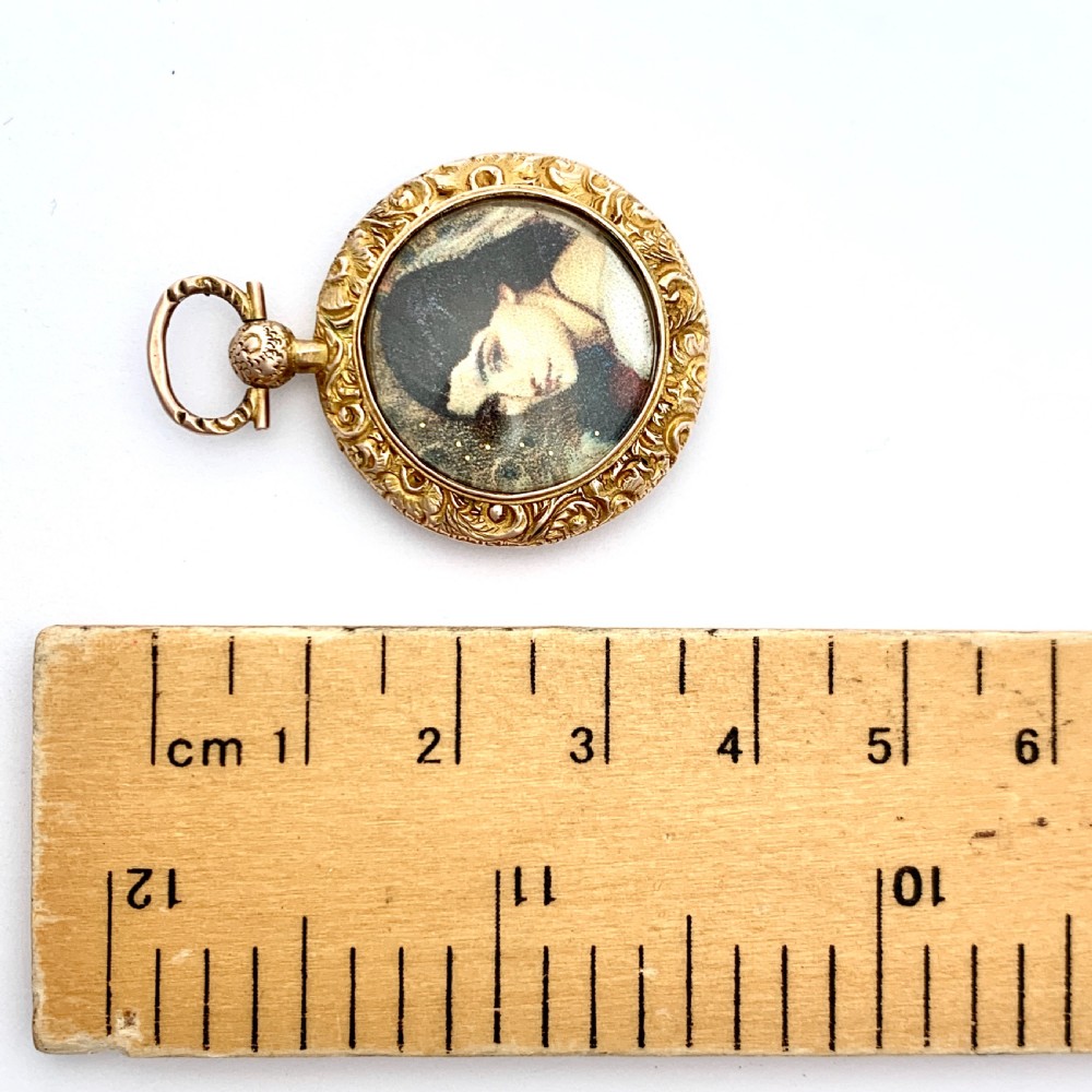 Victorian 9CT Gold Locket Pendant View VI