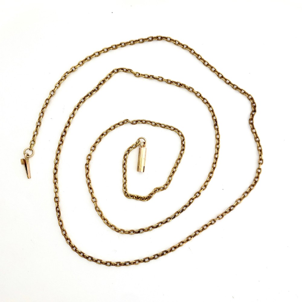 Edwardian 15CT Rosy Gold Cable Chain Necklace