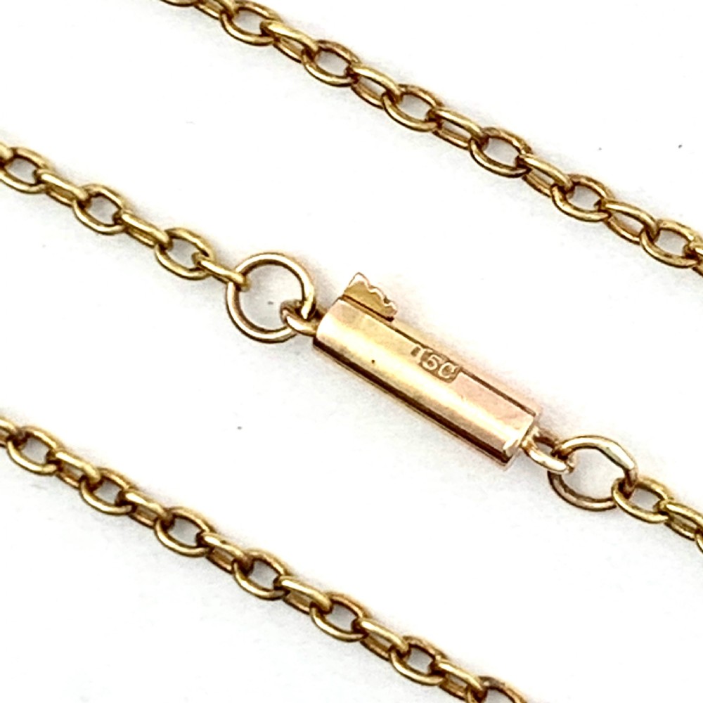 Edwardian 15CT Rosy Gold Cable Chain Necklace View II