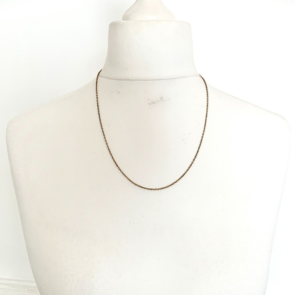 Edwardian 15CT Rosy Gold Cable Chain Necklace View VI