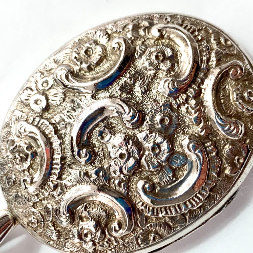 Large Victorian Sterling Silver Photograph Locket View III