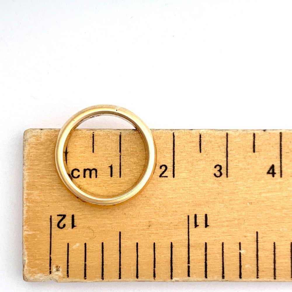 Vintage 22CT Rosy Gold Wedding Ring View VI