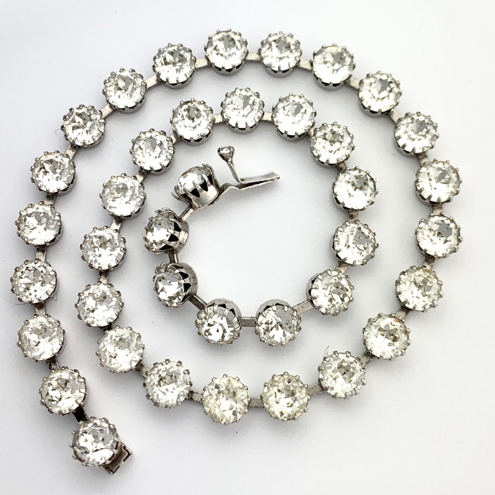 Art Deco Paste Diamond Necklace
