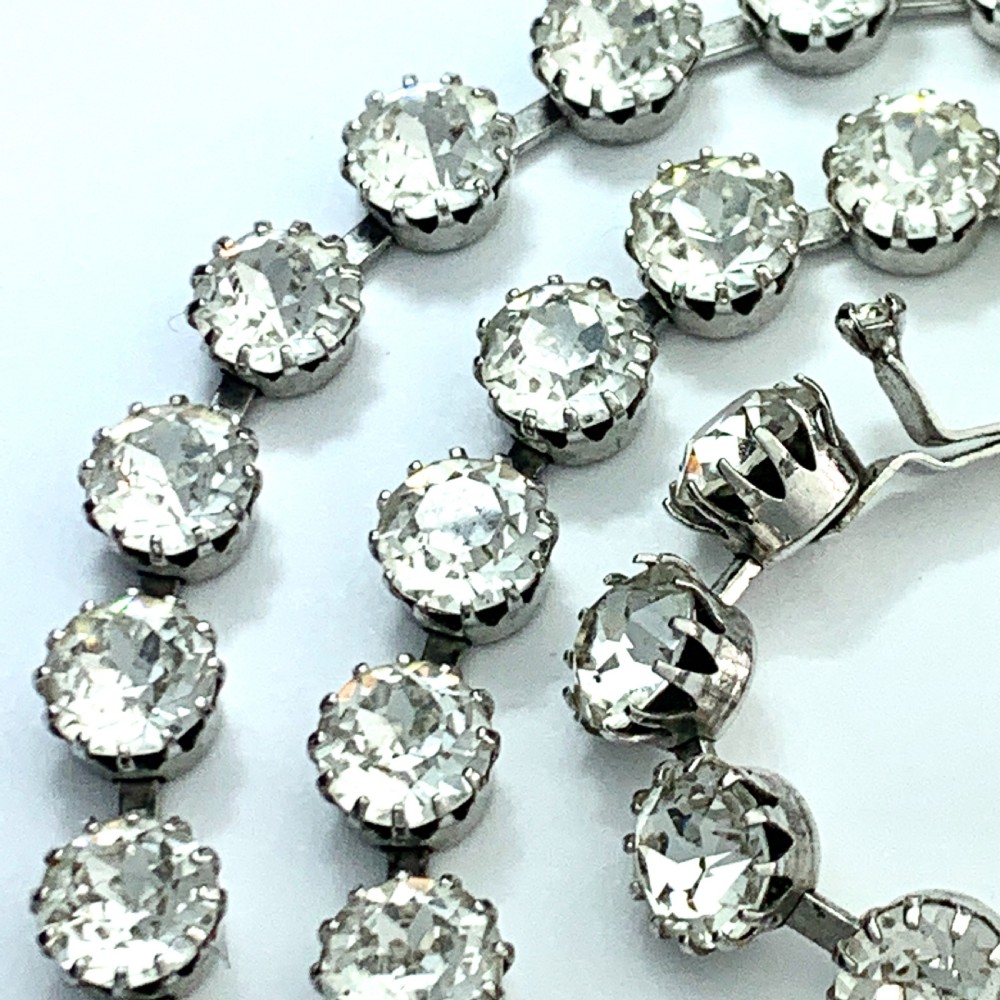 Art Deco Paste Diamond Necklace View II