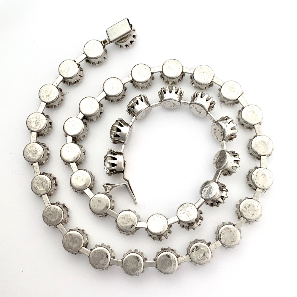 Art Deco Paste Diamond Necklace View III