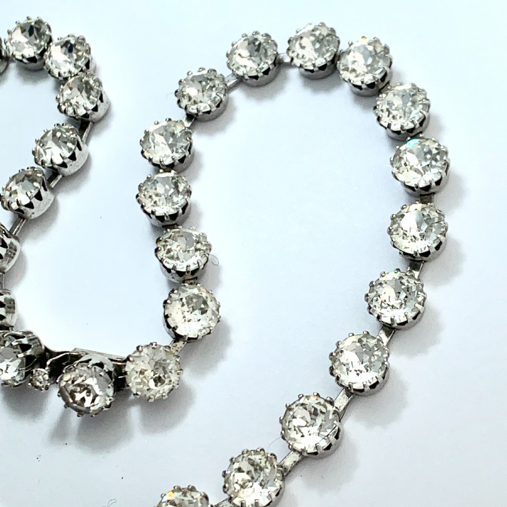 Art Deco Paste Diamond Necklace View IV