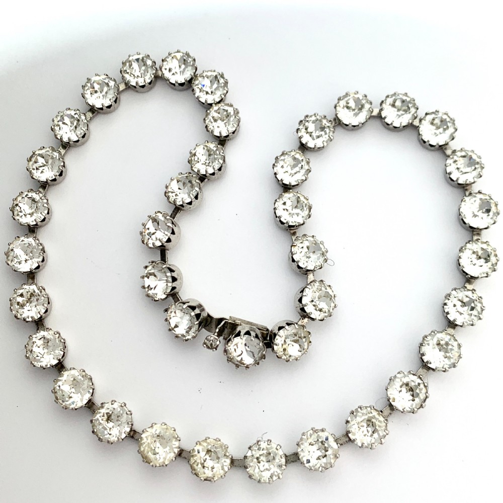Art Deco Paste Diamond Necklace View V