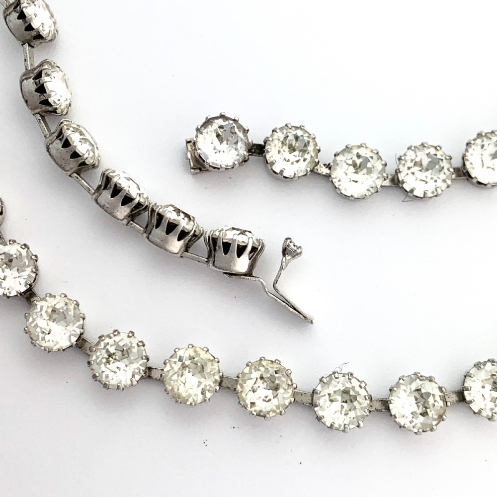 Art Deco Paste Diamond Necklace View VI
