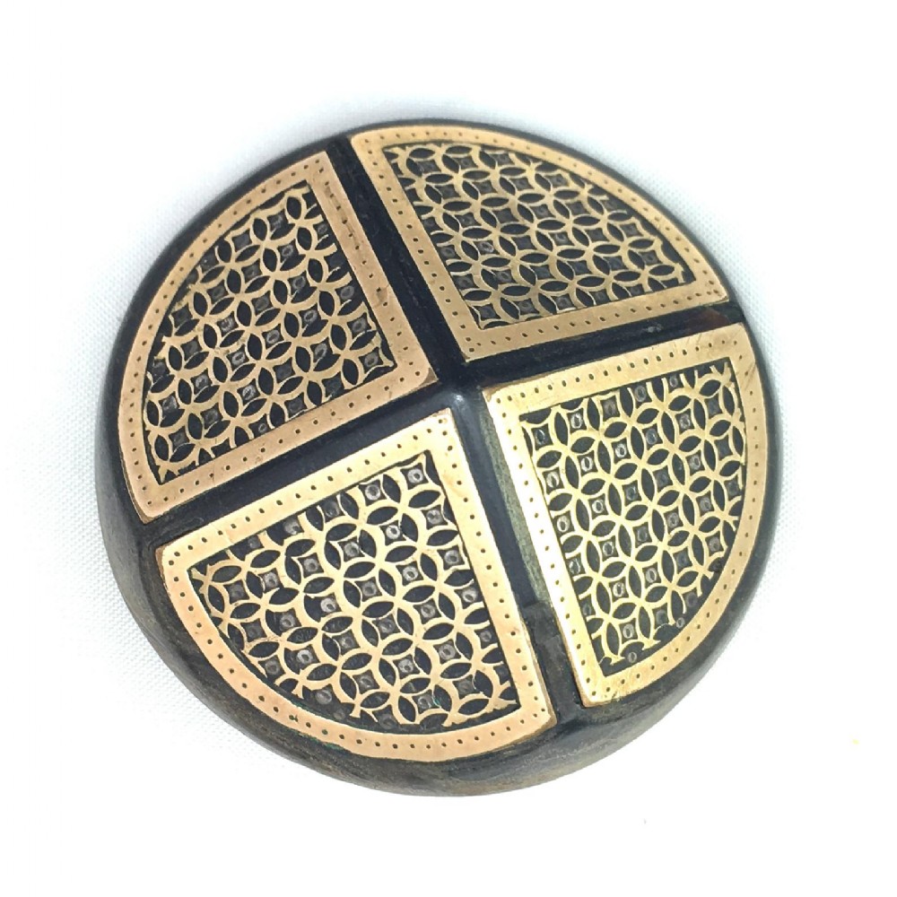 Victorian Gold and Silver Piqué Work Brooch