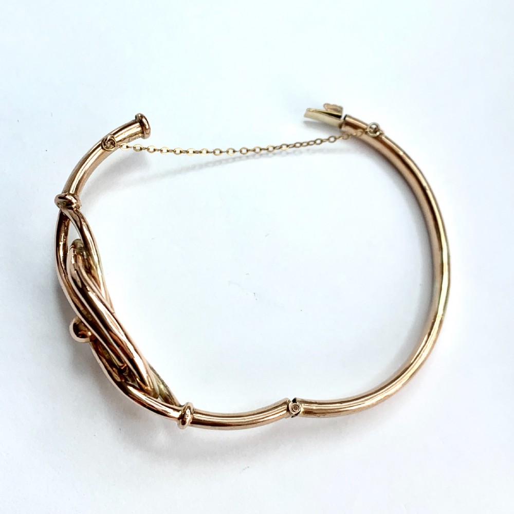 RESERVED for GW • Victorian 9CT Rose Gold Knot Bangle View III