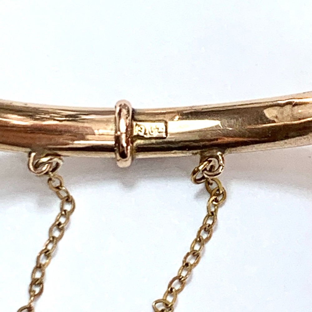 RESERVED for GW • Victorian 9CT Rose Gold Knot Bangle View V
