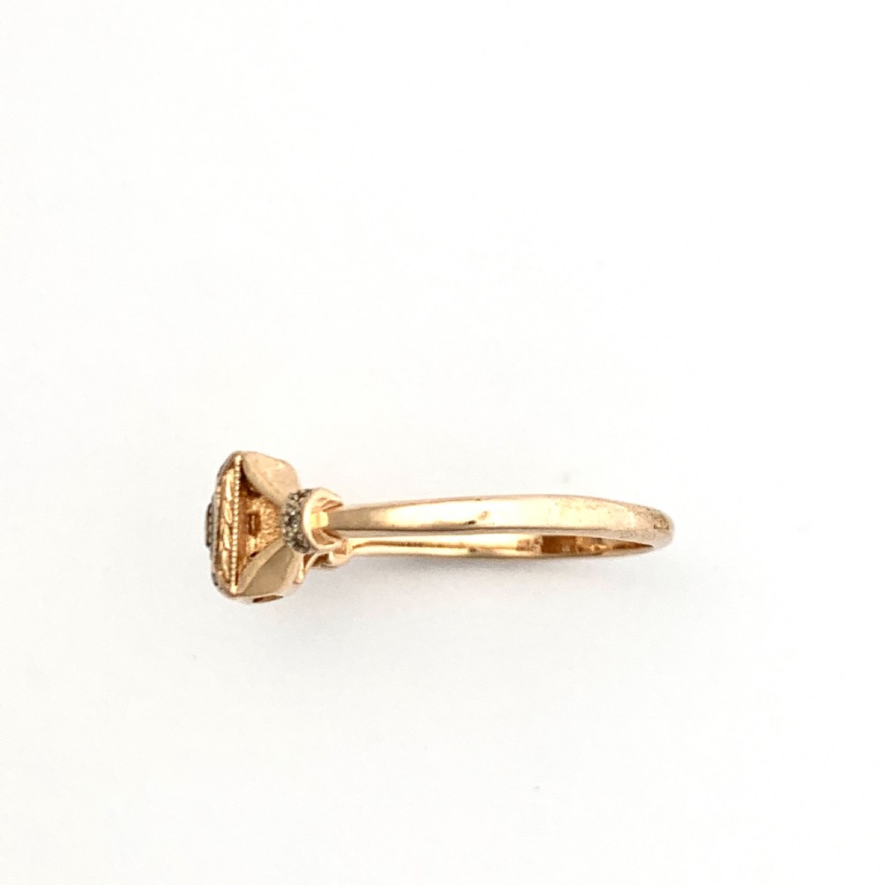 Art Deco 14CT Rose Gold Enamelled Sapphire Ring View VIII