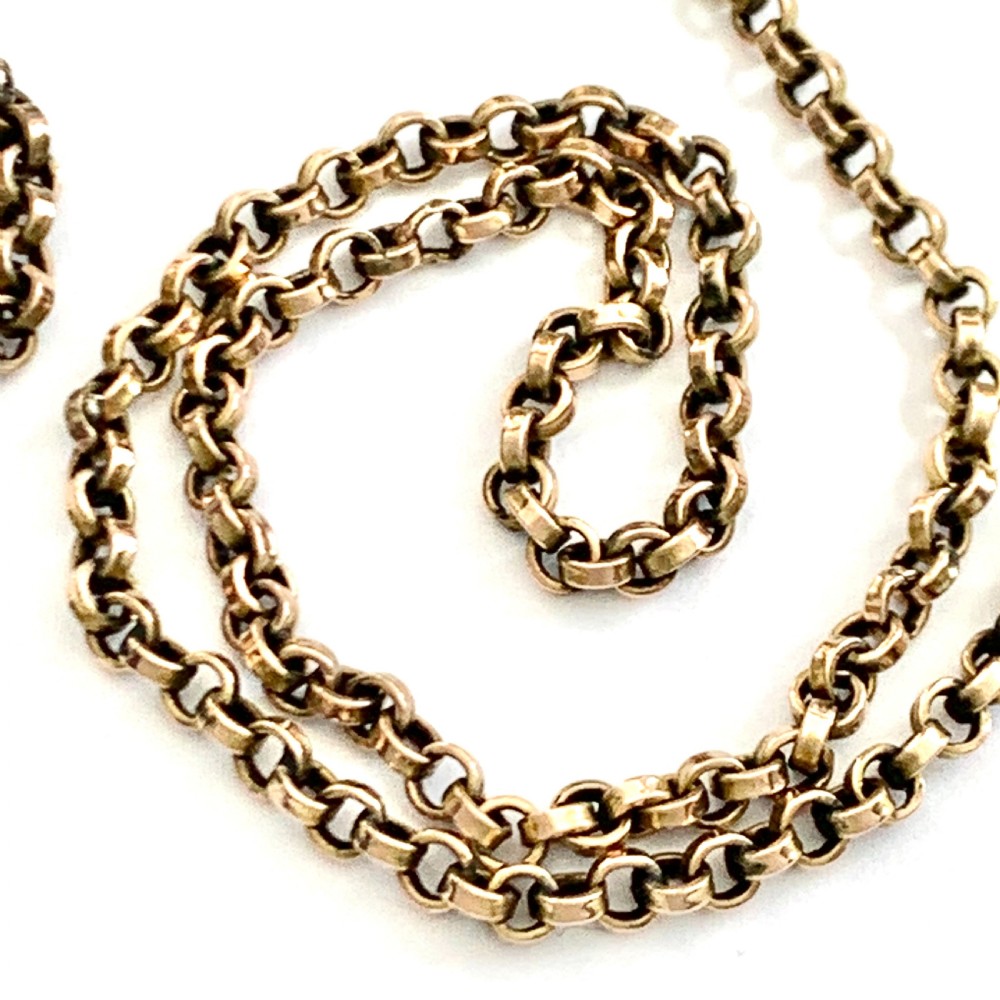 Victorian 9CT Rose Gold Belcher/Rolo Chain Necklace  View II