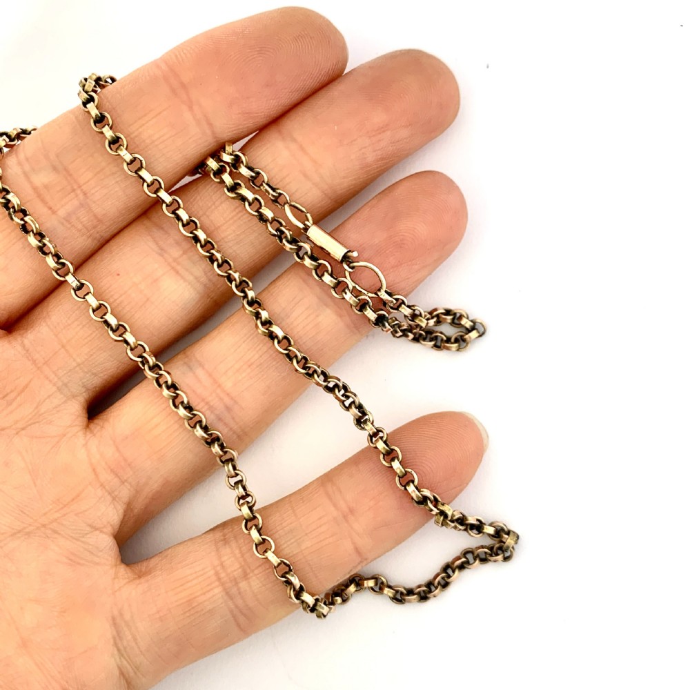 Victorian 9CT Rose Gold Belcher/Rolo Chain Necklace  View IV