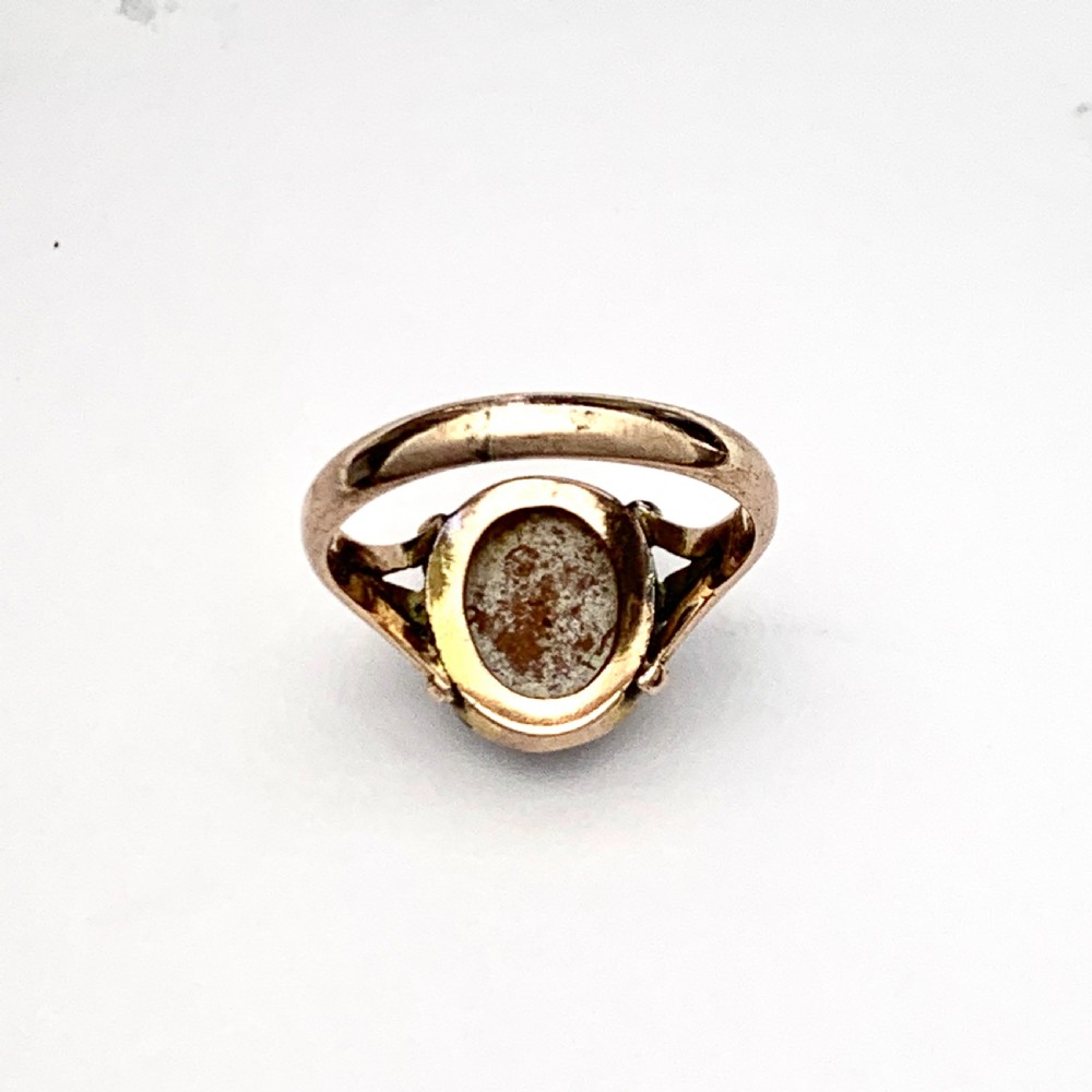 Edwardian Rose Gold Warrior Cameo Ring View III
