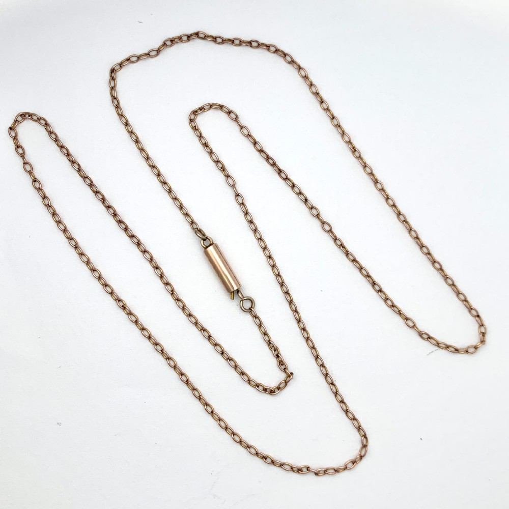 Edwardian 9CT Rose Gold Cable Chain Necklace View II