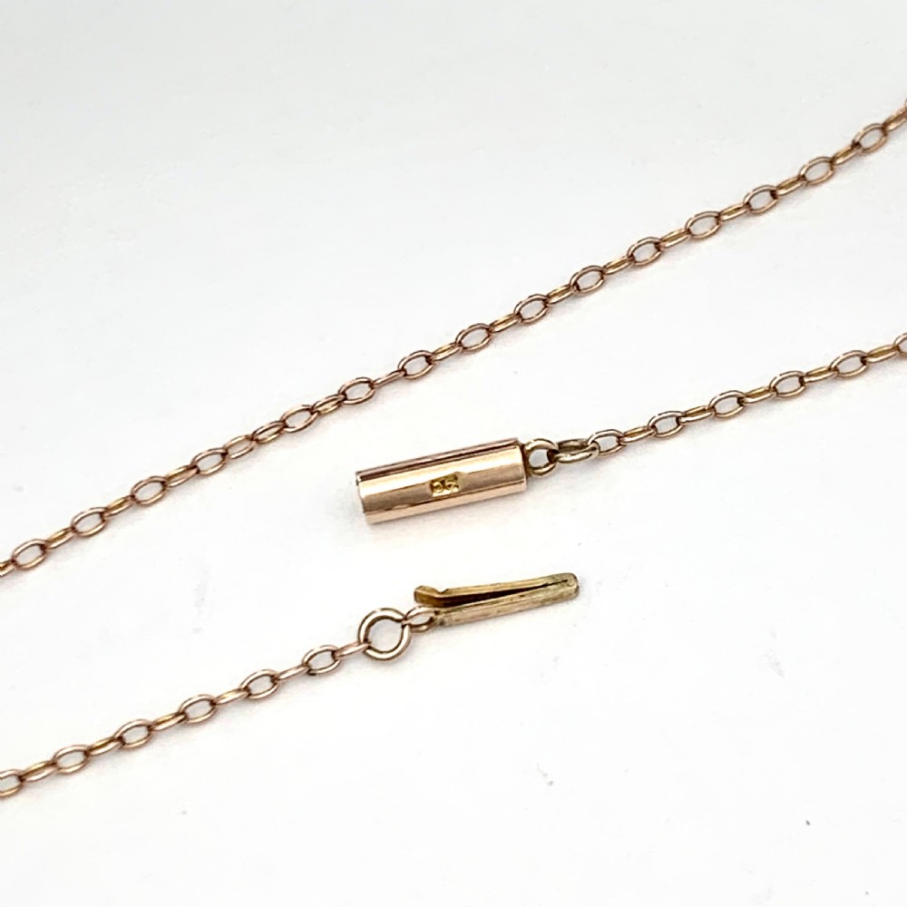 Edwardian 9CT Rose Gold Cable Chain Necklace View III