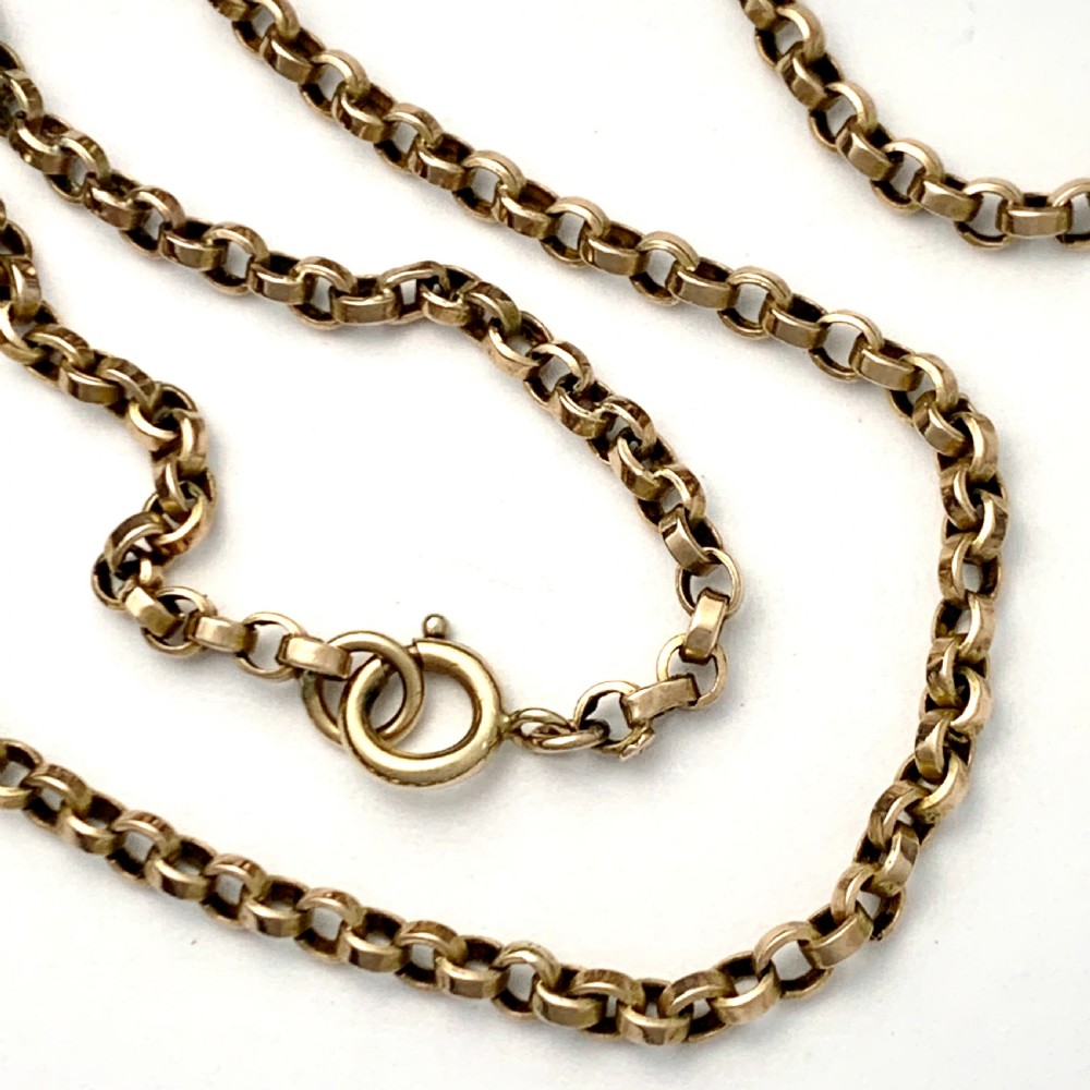 Victorian 9CT Gold Belcher Chain Necklace View II