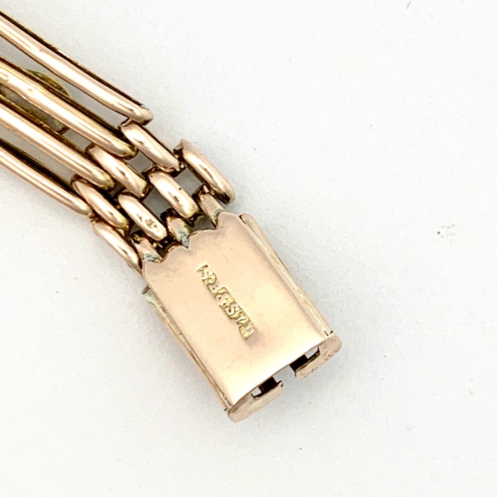 Edwardian 9CT Rose Gold Opal Gate Bracelet View VII