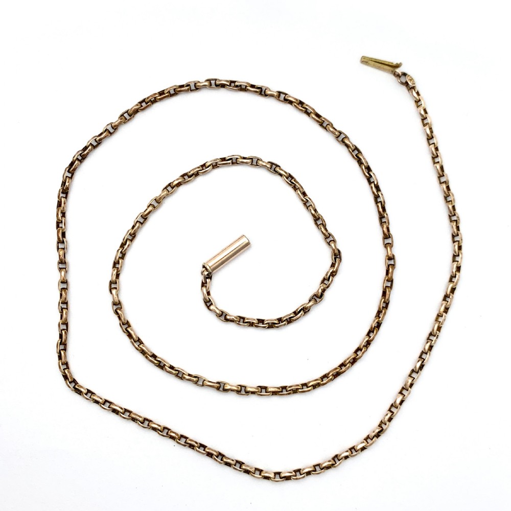 RESERVED Edwardian 9CT Gold 19 Inch Chain Necklace View II