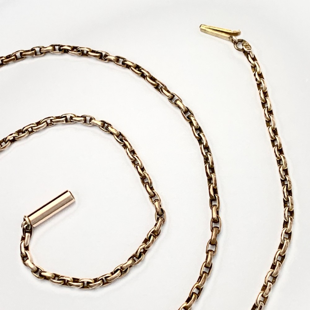 RESERVED Edwardian 9CT Gold 19 Inch Chain Necklace View III