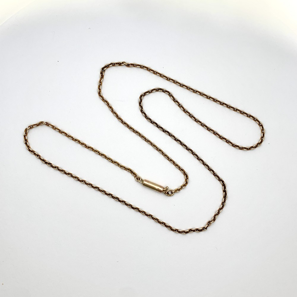 Antique 9CT Rose Gold 16 Inch Cable Chain Necklace