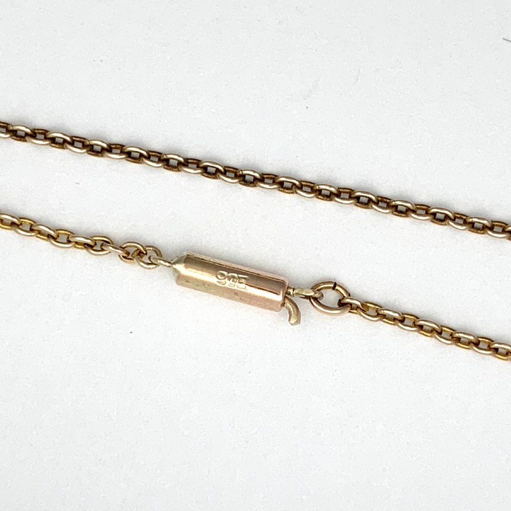 Antique 9CT Rose Gold 16 Inch Cable Chain Necklace View III