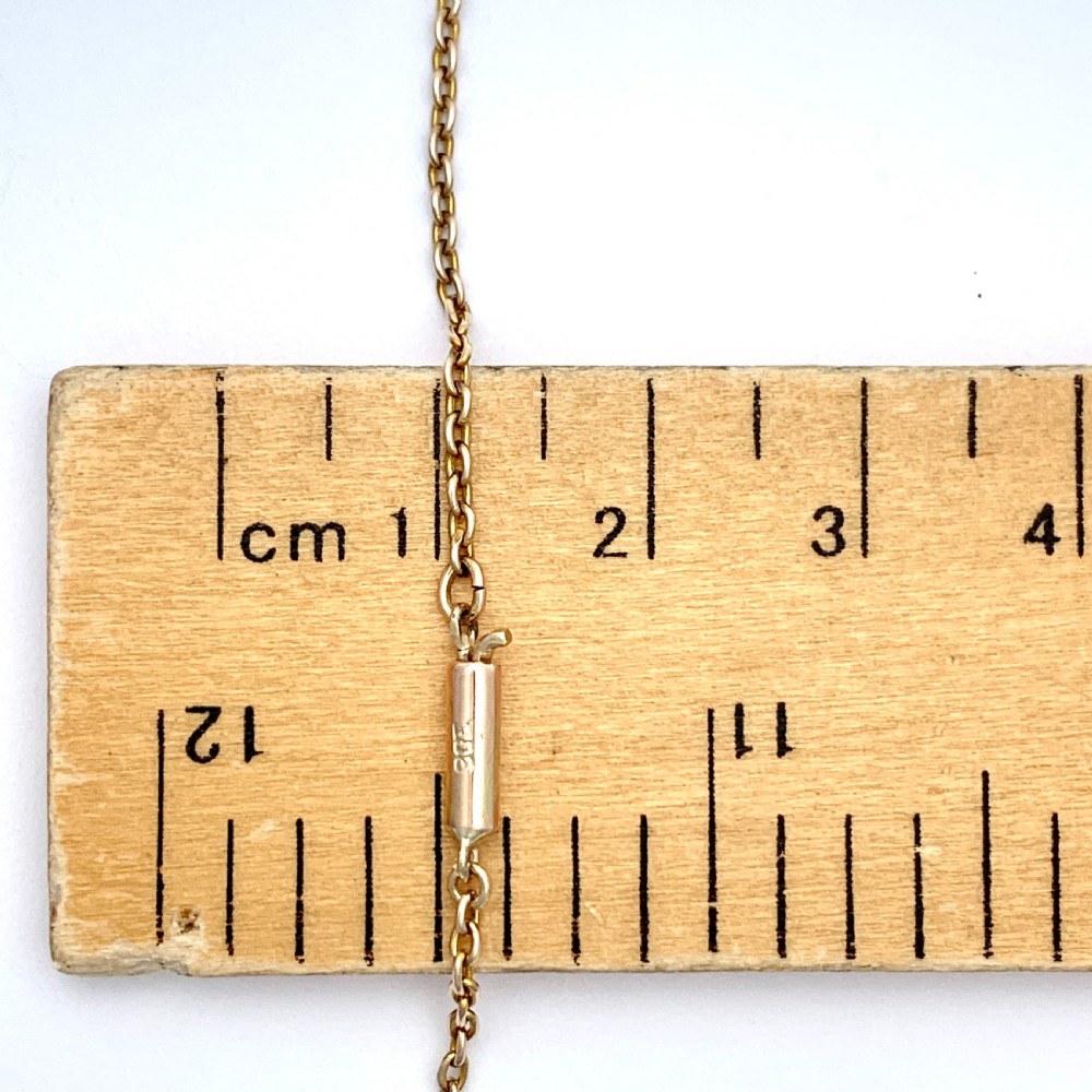 Antique 9CT Rose Gold 16 Inch Cable Chain Necklace View V