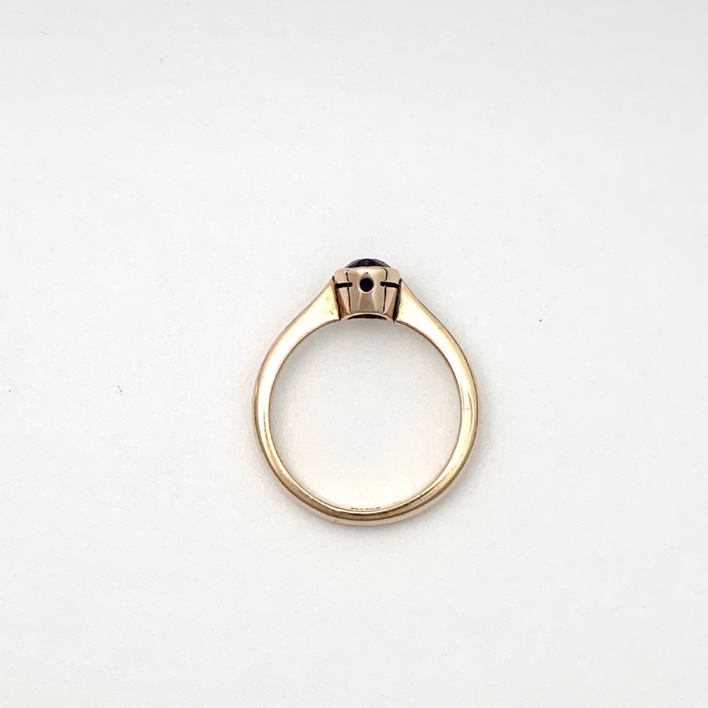 Antique Amethyst Solitaire Ring in 9CT Gold  View III