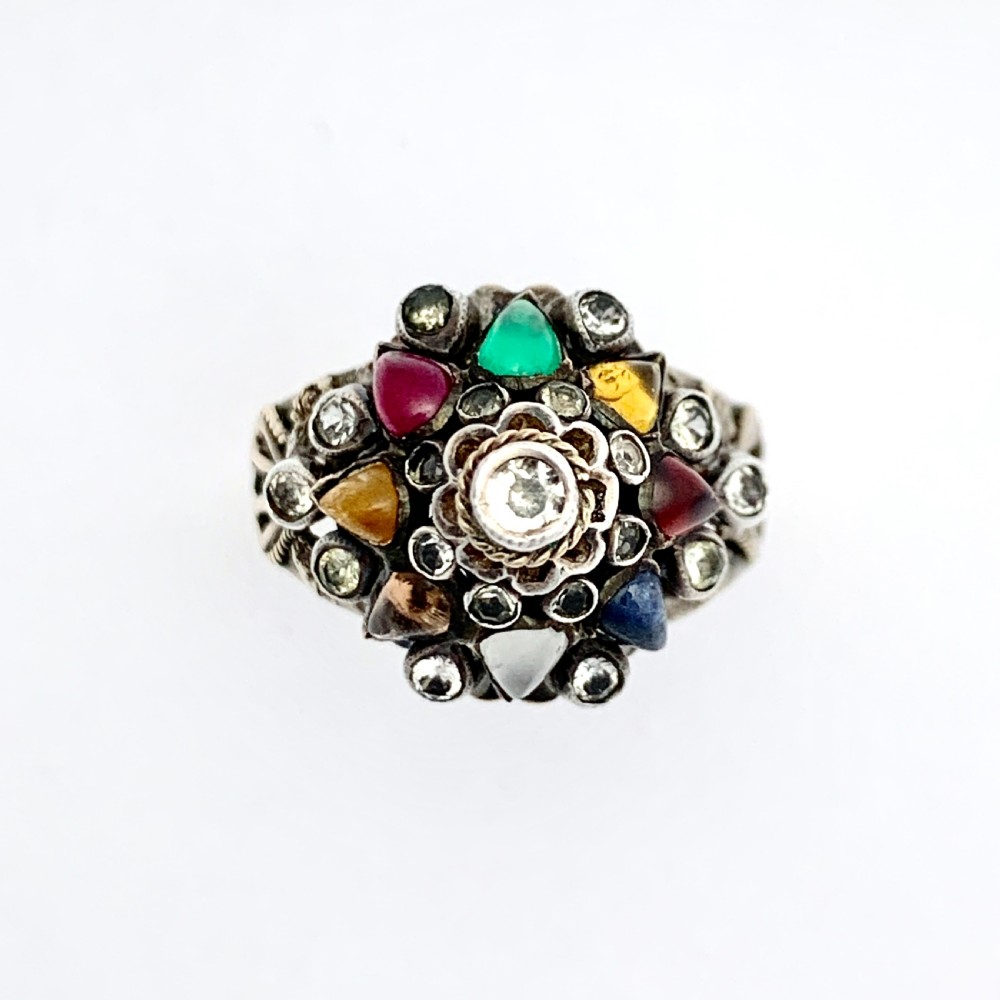 Vintage Thai Princess Gemstone Ring in 14CT Gold and Silver  View II