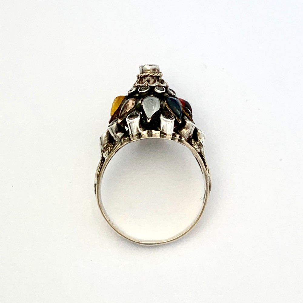 Vintage Thai Princess Gemstone Ring in 14CT Gold and Silver  View III