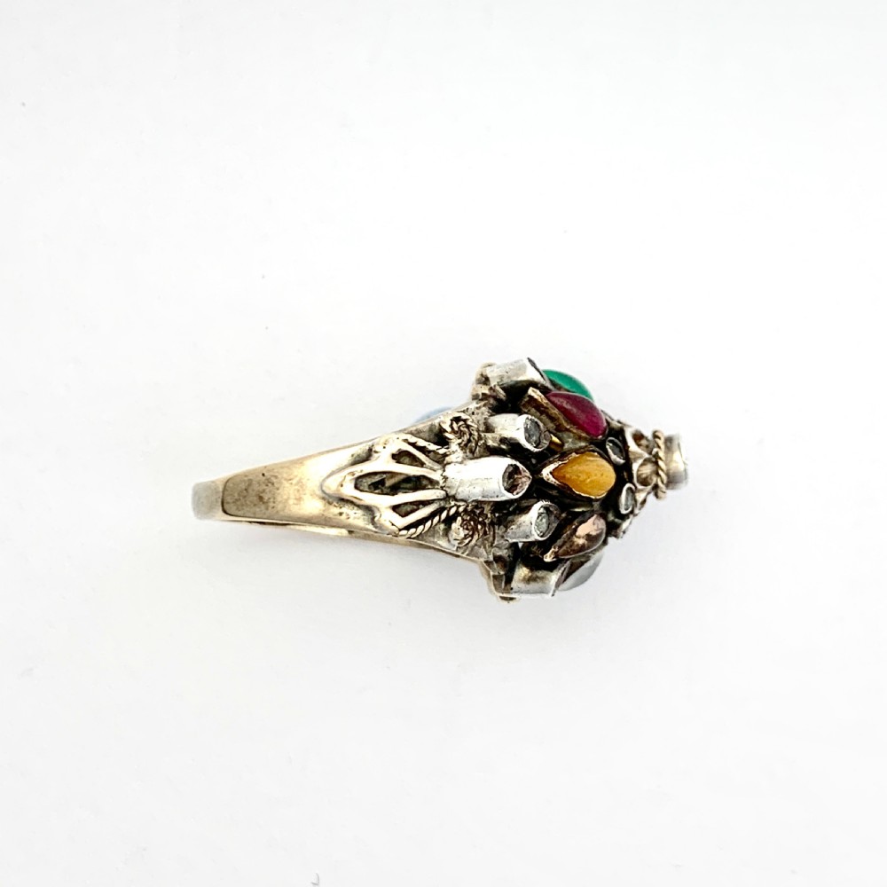 Vintage Thai Princess Gemstone Ring in 14CT Gold and Silver  View V
