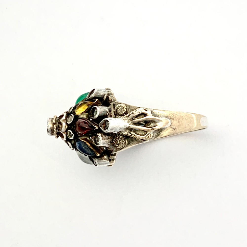 Vintage Thai Princess Gemstone Ring in 14CT Gold and Silver  View VII