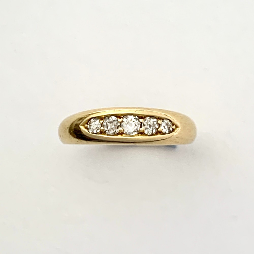 Victorian Five-stone Diamond 18CT Gold Ring View IV